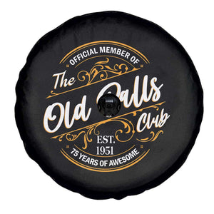 75th Birthday Est 1951 Spare Tire Cover Official Member Of The Old Ball Clubs