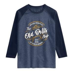 90th Birthday Est 1936 Raglan Shirt Official Member Of The Old Ball Clubs