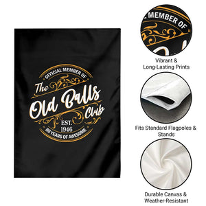 80th Birthday Est 1946 Garden Flag Official Member Of The Old Ball Clubs