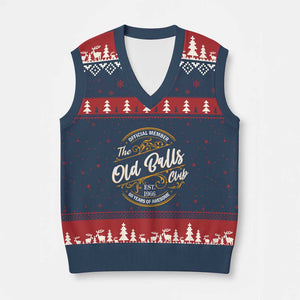 60th Birthday Est 1966 V-Neck Knit Sweater Vest Official Member Of The Old Ball Clubs