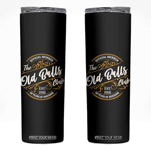 60th Birthday Est 1966 Skinny Tumbler Official Member Of The Old Ball Clubs