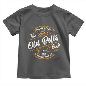 60th Birthday Est 1966 Toddler T Shirt Official Member Of The Old Ball Clubs