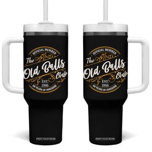 60th Birthday Est 1966 Tumbler With Handle Official Member Of The Old Ball Clubs TS11 One Size: 40 oz Black Print Your Wear