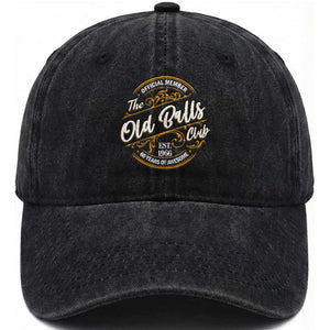 60th Birthday Est 1966 Washed Cotton Baseball Cap Official Member Of The Old Ball Clubs TS11 Print Your Wear