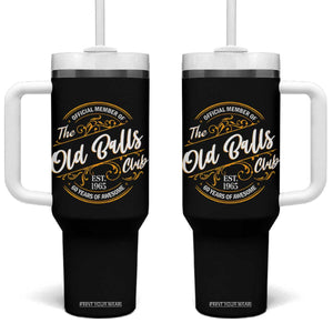 Funny 60th Birthday Tumbler With Handle Official Member Of The Old Ball Clubs Gen X TS11 One Size: 40 oz Black Print Your Wear