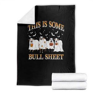 Funny Halloween Throw Blanket This Is Some Bull Sheet Farm Cow Bat TS11 Black Print Your Wear
