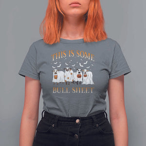 Funny Halloween T Shirt For Women This Is Some Bull Sheet Farm Cow Bat TS11 Charcoal Print Your Wear