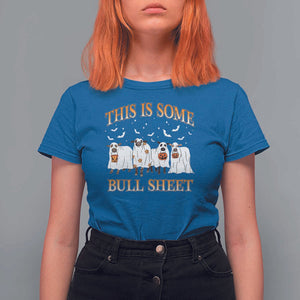 Funny Halloween T Shirt For Women This Is Some Bull Sheet Farm Cow Bat TS11 Royal Blue Print Your Wear