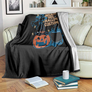 Funny Halloween Throw Blanket Due To Inflation This Is My Halloween Costume Pumpkin Ghost TS11 Print Your Wear
