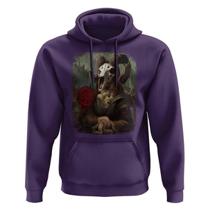 Halloween Hoodie Creepy Mona Lisa Satan Pentagram Leonardo da Vinci TS11 Purple Print Your Wear