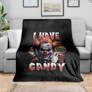 Halloween Throw Blanket I Have Candy Scary Creepy Clown Lolipop TS11 Print Your Wear