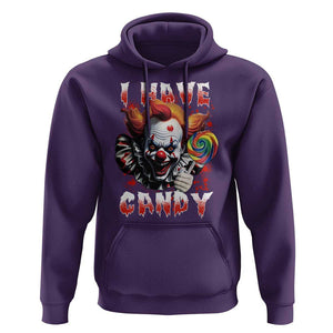 Halloween Hoodie I Have Candy Scary Creepy Clown Lolipop TS11 Purple Print Your Wear