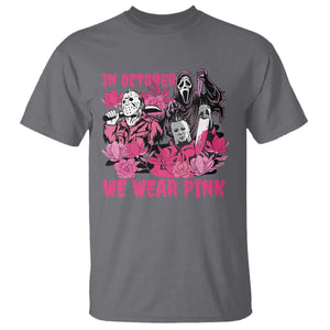 Breast Cancer Awareness Murderers T Shirt In October We Wear Pink Vintage Flower TS11 Charcoal Print Your Wear