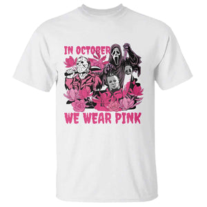 Breast Cancer Awareness Murderers T Shirt In October We Wear Pink Vintage Flower TS11 White Print Your Wear