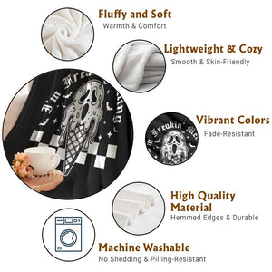 Funny Halloween Throw Blanket I'm Freakin' Melting Ice Cream Scream Bat TS11 Print Your Wear