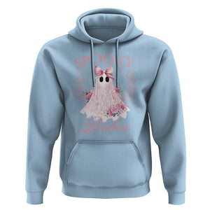 Halloween Hoodie Spooky Babes Pink Ghost Coquette Aesthetic TS11 Light Blue Print Your Wear