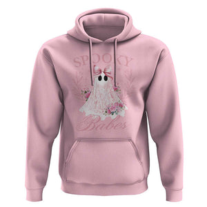 Halloween Hoodie Spooky Babes Pink Ghost Coquette Aesthetic TS11 Light Pink Print Your Wear