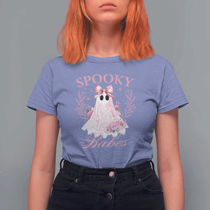 Halloween T Shirt For Women Spooky Babes Pink Ghost Coquette Aesthetic TS11 Violet Print Your Wear