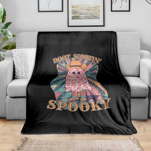 Halloween Western Throw Blanket Boot Scootin' Spooky Cute Country Cowboy Ghost TS11 Print Your Wear