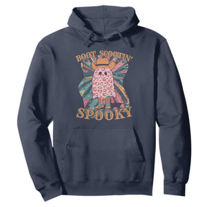 Halloween Western Hoodie Boot Scootin' Spooky Cute Country Cowboy Ghost TS11 Navy Print Your Wear
