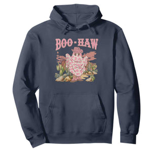 Halloween Western Hoodie Boo Haw Cute Country Cowboy Ghost TS11 Navy Print Your Wear