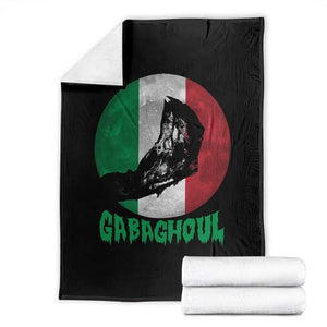 Funny Halloween Throw Blanket Gabaghoul Zombie Hand Moon Italian Flag Moon TS11 Black Print Your Wear