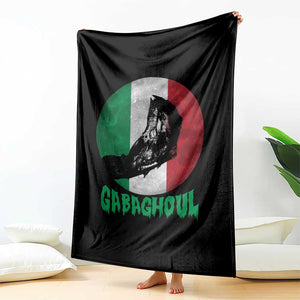 Funny Halloween Throw Blanket Gabaghoul Zombie Hand Moon Italian Flag Moon TS11 Print Your Wear