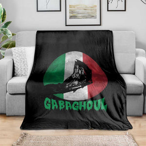 Funny Halloween Throw Blanket Gabaghoul Zombie Hand Moon Italian Flag Moon TS11 Print Your Wear