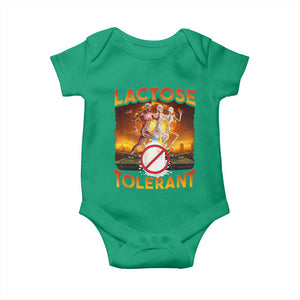 Funny Lactose Tolerant Baby Onesie Ironic Sarcastic Funny Humor Cringe Meme TS11 Irish Green Print Your Wear