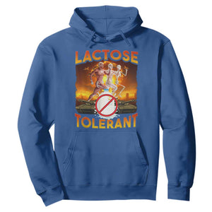 Funny Lactose Tolerant Hoodie Ironic Sarcastic Funny Humor Cringe Meme TS11 Royal Blue Print Your Wear