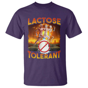 Funny Lactose Tolerant T Shirt Ironic Sarcastic Funny Humor Cringe Meme TS11 Purple Print Your Wear