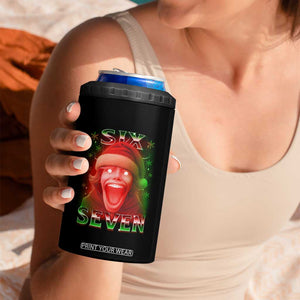67 Six Seven Christmas Meme 4 in 1 Can Cooler Tumbler The Mason 67 Kid Gen Alpha Slang TS11 Print Your Wear