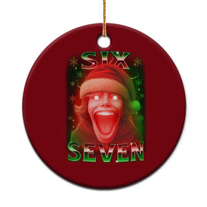 67 Six Seven Xmas Meme Ceramic Ornament The Mason 67 Kid Gen Alpha Slang TS11 1pc Red Print Your Wear