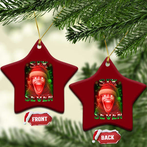 67 Six Seven Xmas Meme Ceramic Ornament The Mason 67 Kid Gen Alpha Slang TS11 Print Your Wear