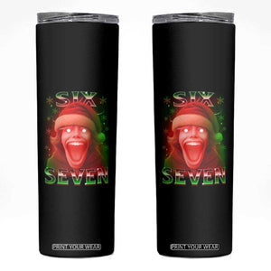 67 Six Seven Christmas Meme Skinny Tumbler The Mason 67 Kid Gen Alpha Slang TS11 Black Print Your Wear