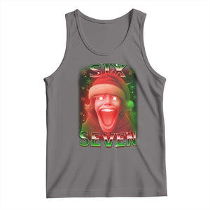 67 Six Seven Christmas Meme Tank Top The Mason 67 Kid Gen Alpha Slang TS11 Deep Heather Print Your Wear