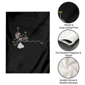 Cannabis Weed Garden Flag Molecule THC Marijuana Stoner TS11 Print Your Wear