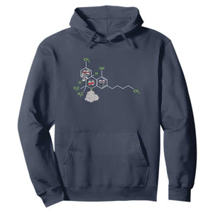 Cannabis Weed Hoodie Molecule THC Marijuana Stoner TS11 Navy Print Your Wear
