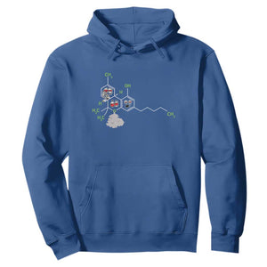Cannabis Weed Hoodie Molecule THC Marijuana Stoner TS11 Royal Blue Print Your Wear
