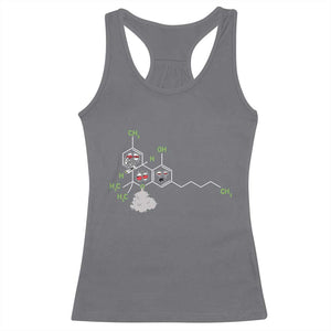 Cannabis Weed Racerback Tank Top Molecule THC Marijuana Stoner TS11 Charcoal Print Your Wear