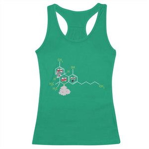 Cannabis Weed Racerback Tank Top Molecule THC Marijuana Stoner TS11 Irish Green Print Your Wear
