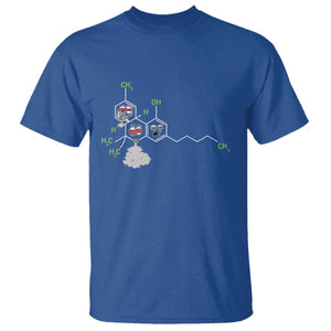 Cannabis Weed T Shirt Molecule THC Marijuana Stoner TS11 Royal Blue Print Your Wear