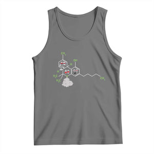 Cannabis Weed Tank Top Molecule THC Marijuana Stoner TS11 Black Heather Print Your Wear