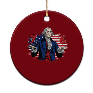 Funny George Washington 67 Ceramic Ornament Six Seven Meme Gen Alpha Slang TS11 1pc Red Print Your Wear