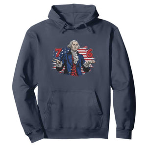 Funny George Washington 67 Hoodie Six Seven Meme Gen Alpha Slang TS11 Navy Print Your Wear