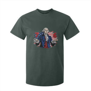 Funny George Washington 67 T Shirt For Kid Six Seven Meme Gen Alpha Slang TS11 Dark Forest Green Print Your Wear