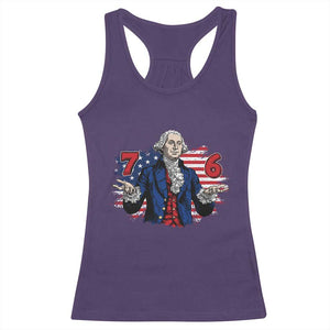 Funny George Washington 67 Racerback Tank Top Six Seven Meme Gen Alpha Slang TS11 Purple Print Your Wear