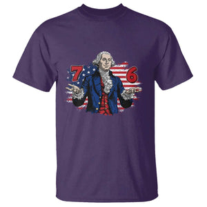 Funny George Washington 67 T Shirt Six Seven Meme Gen Alpha Slang TS11 Purple Print Your Wear