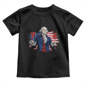 Funny George Washington 67 Toddler T Shirt Six Seven Meme Gen Alpha Slang TS11 Black Print Your Wear