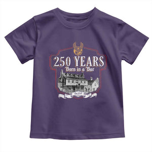 250 Years Born In A Bar Toddler T Shirt 250th Birthday Military TS11 Purple Print Your Wear
